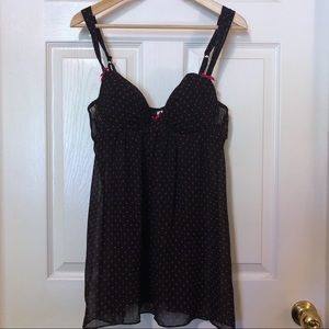 Pink and Black Polka Dot Nighty